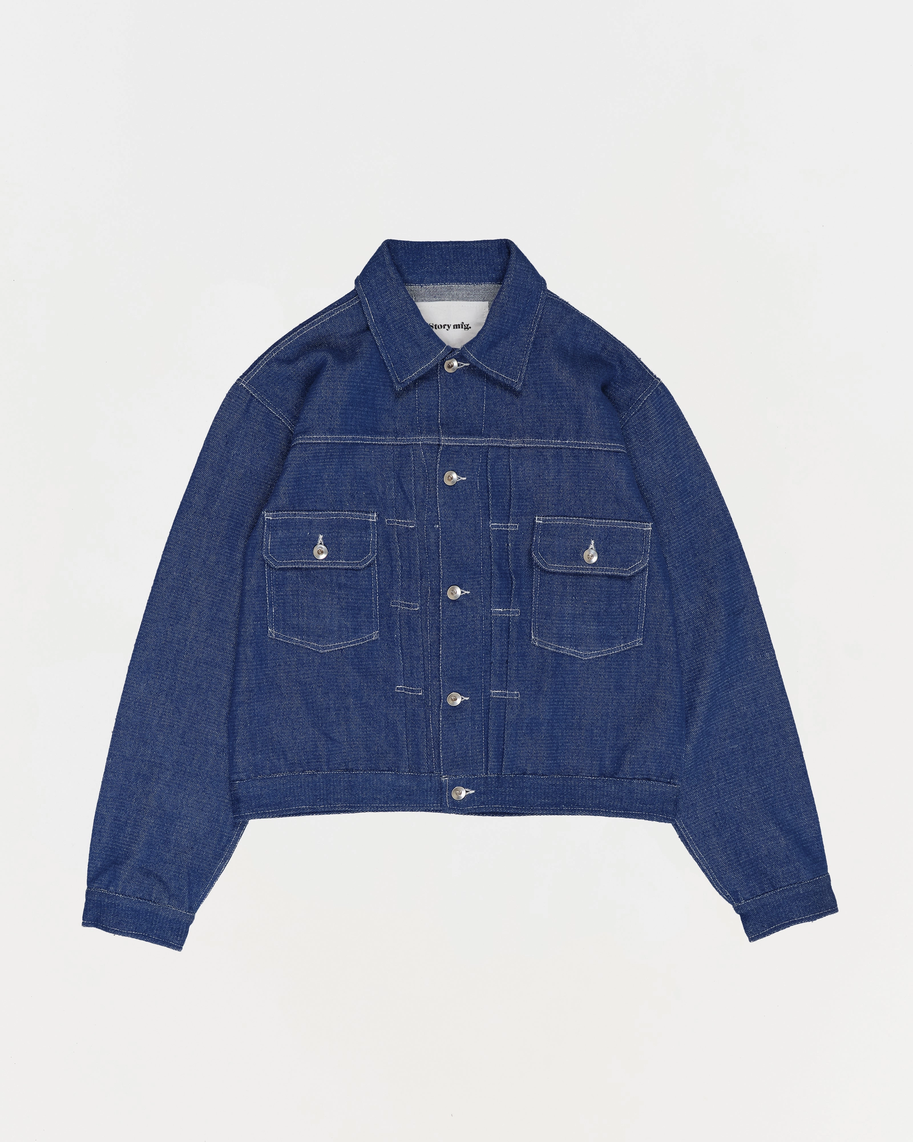 Modern Minimalist Stretch Tuesday Jacket - Handloom Selvedge Denim