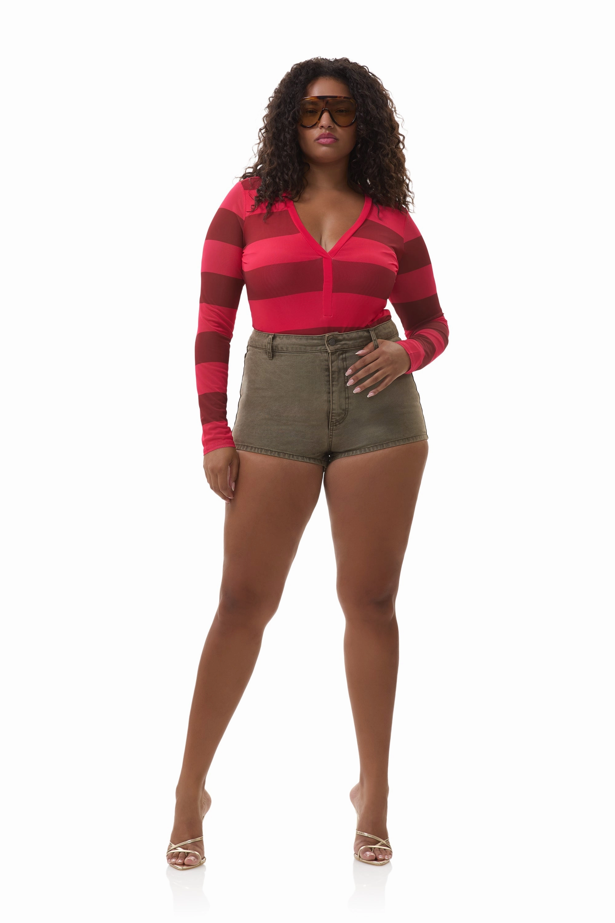 Harris Bodysuit - Strawberry Stripe AntiPilling Technology