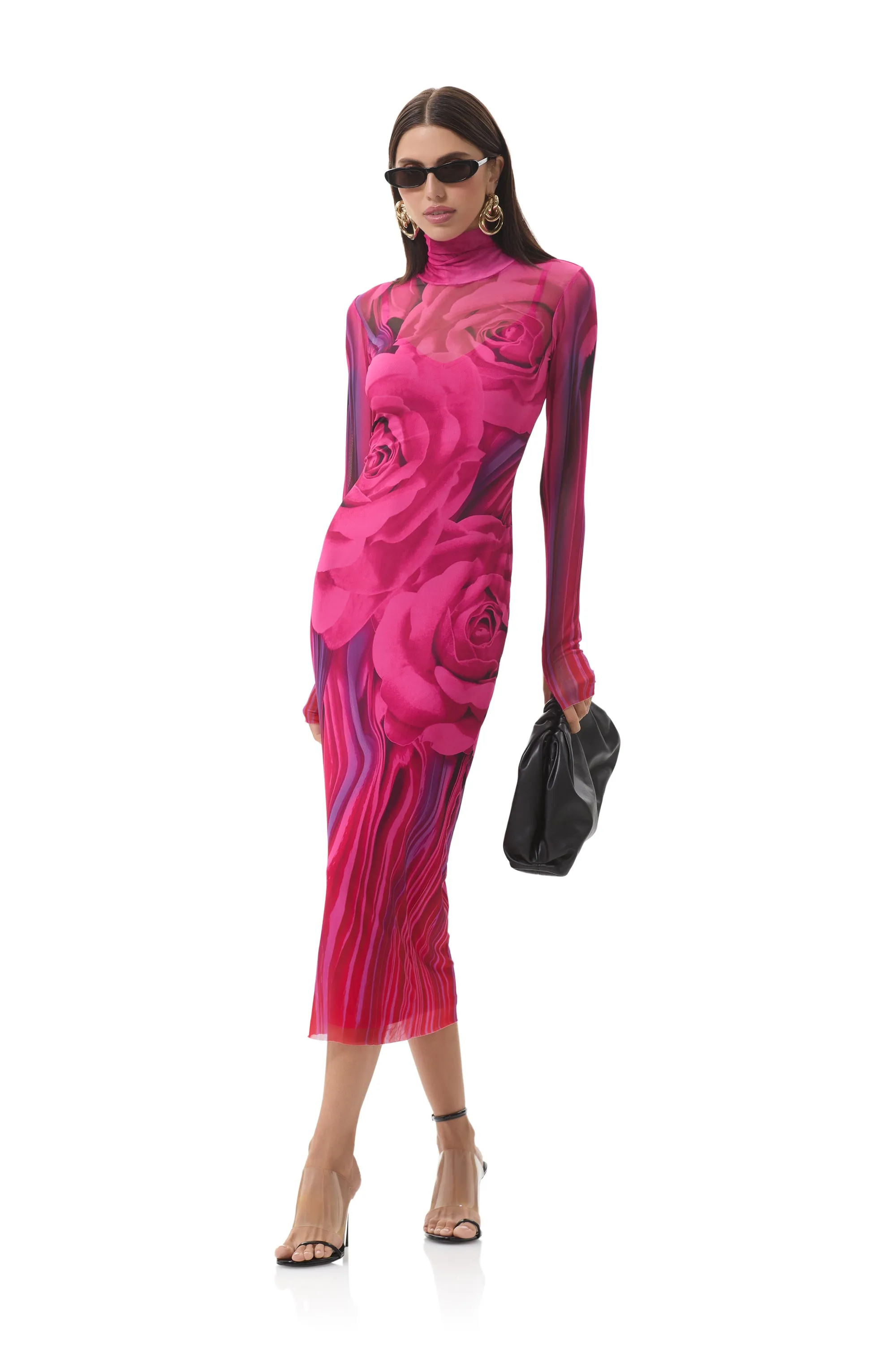 Removable-Straps Korean Trend Shailene Dress - Fuchsia Rose