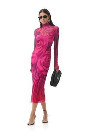 Removable-Straps Korean Trend Shailene Dress - Fuchsia Rose