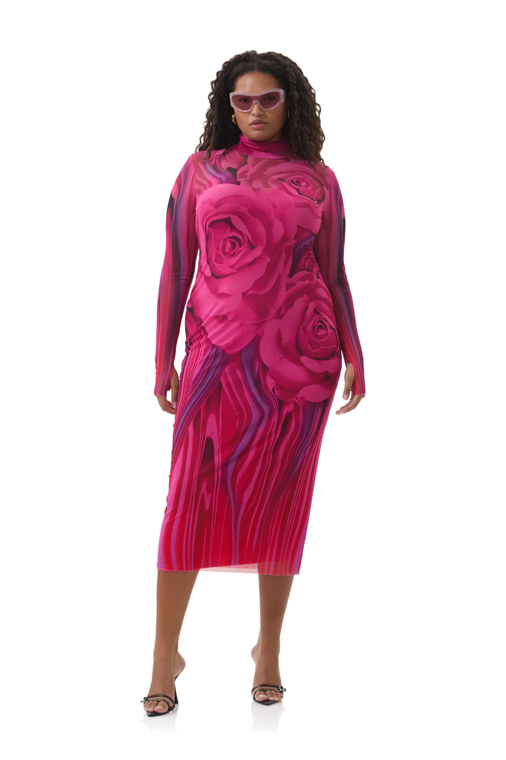 Versatile dress for layering Soft Contour Shailene Dress - Fuchsia Rose