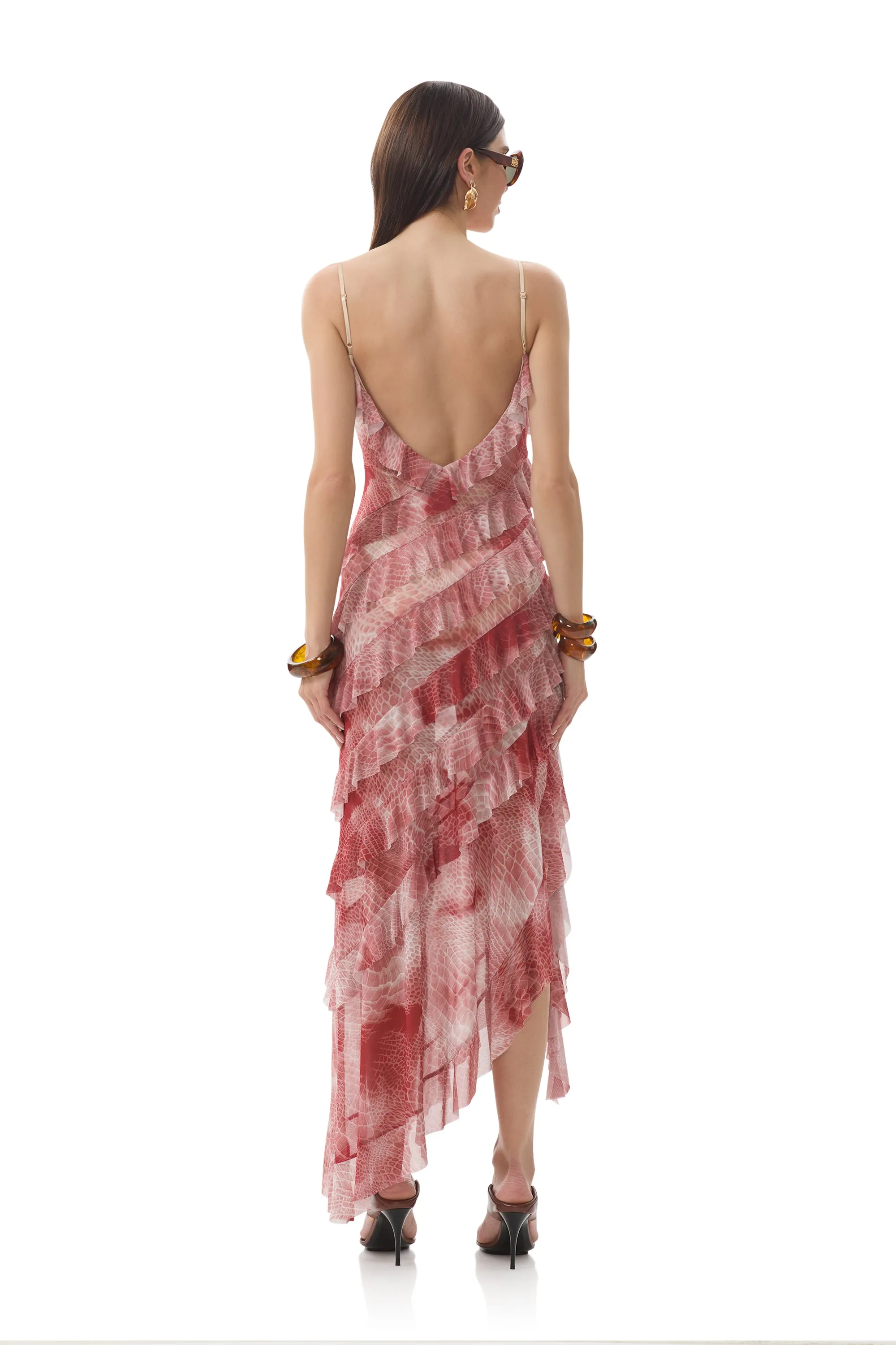 Fashion-forward day dress Vienna Dress - Rust Snake