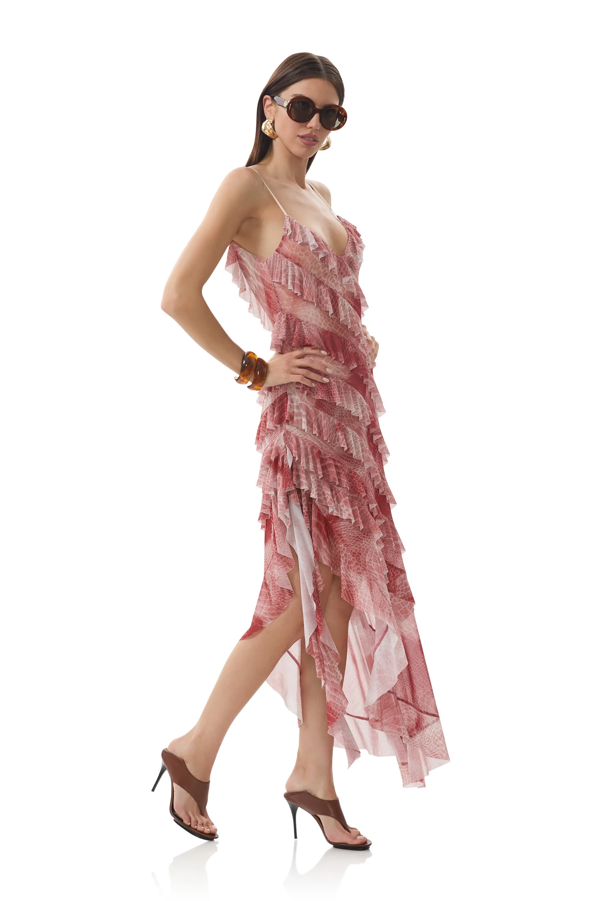Timeless-Classic Vienna Dress - Rust Snake