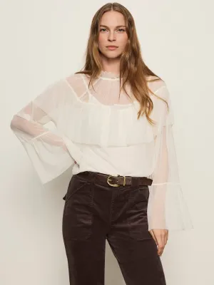 Sustainable Dye Process Day-to-Day Comfort The Ethereal Blouse Chalk