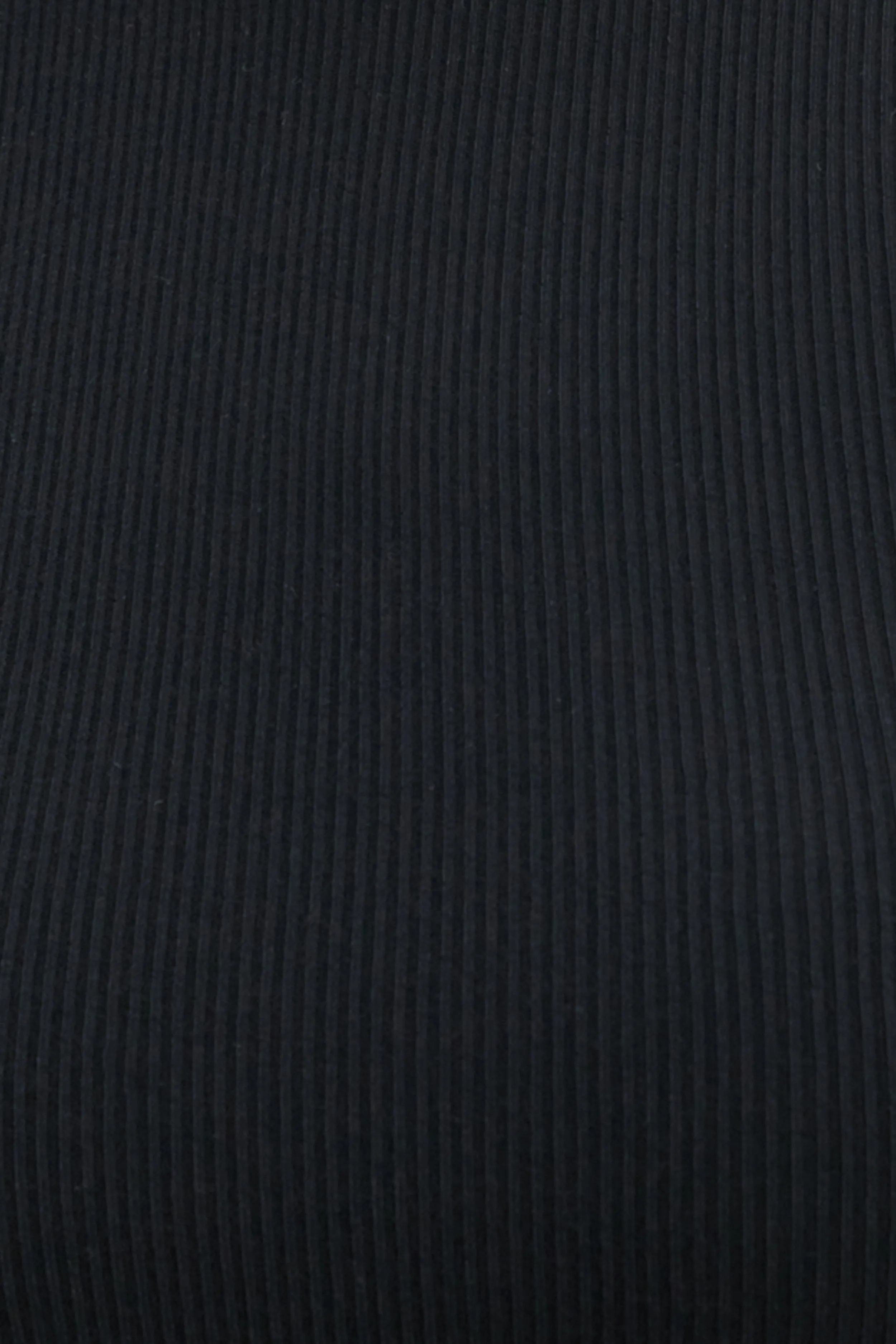 Cozy Blouse Soft Ribbed Long Sleeve Top - Black