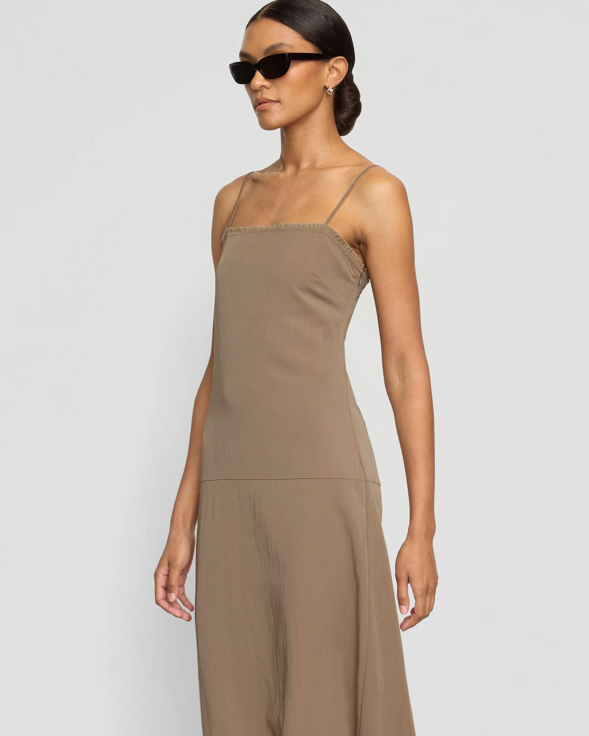 Lisette Square-Neck Cami Dress Casual Chic Wear Daily Mood