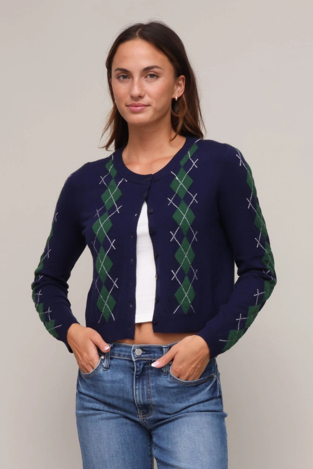 Smart Pick Ainsley Argyle Cardigan