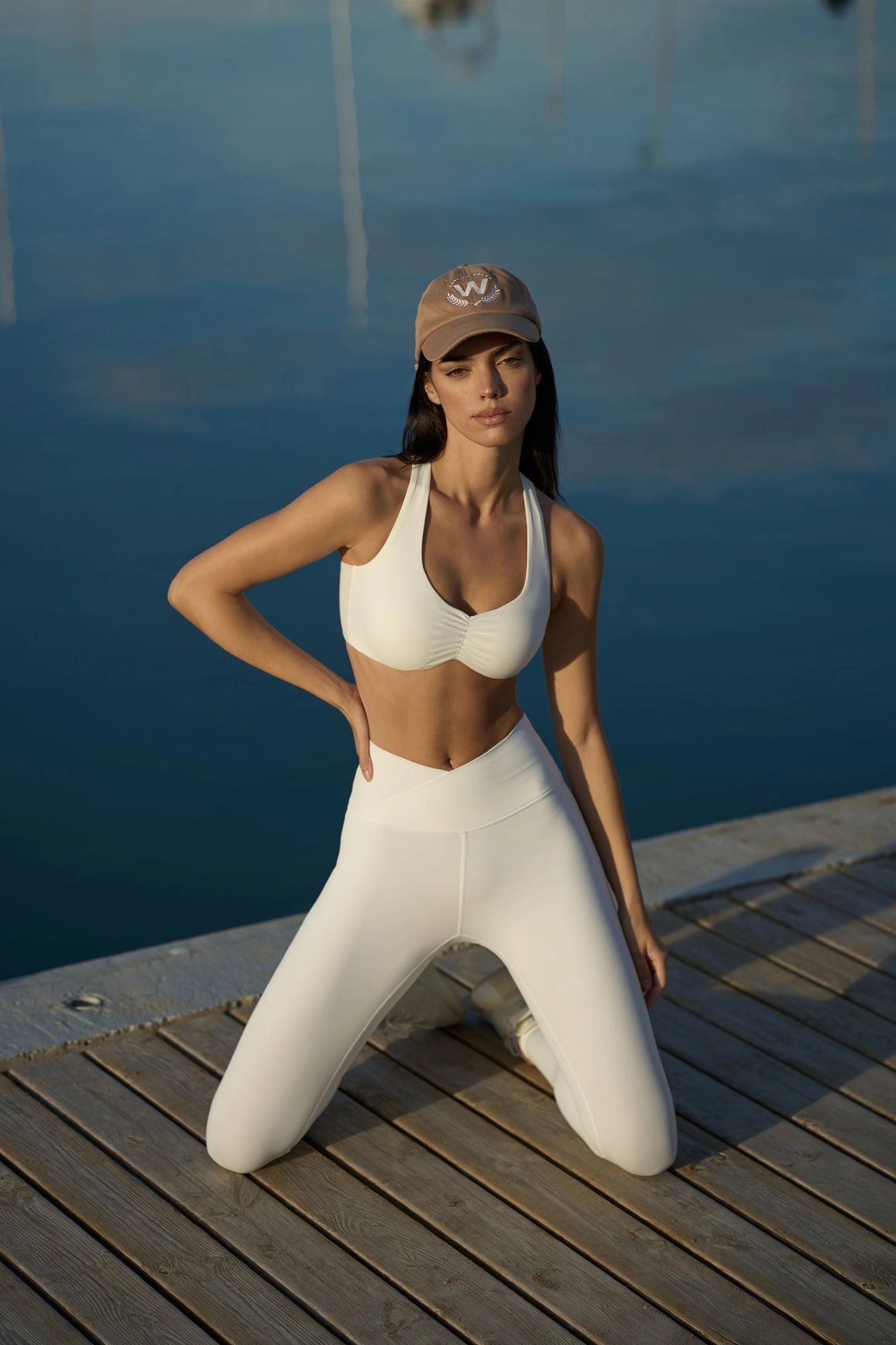 Secure fit Flexible Band WISKII Ruched Sports Bra