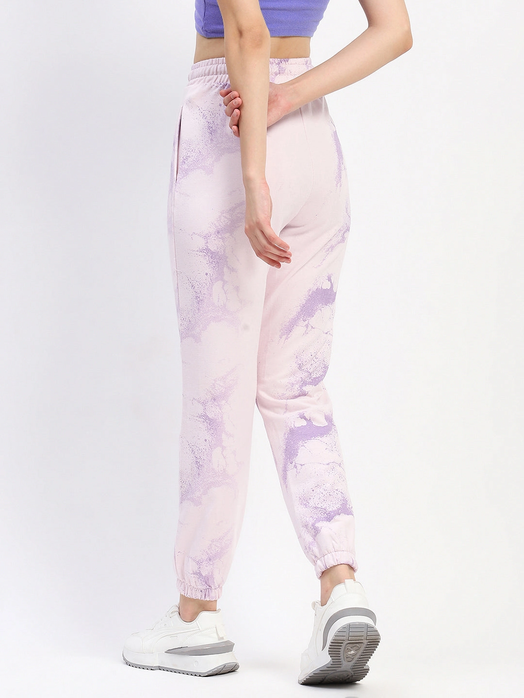 mSECRET Camouflage Print Cotton Mauve Joggers Utility Ready Fitted Style