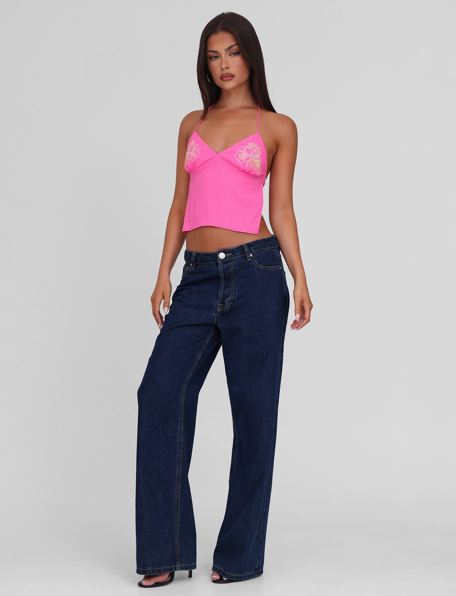 NonIrritatingTags Reflective accents KAELAH TOP - HOT PINK