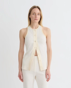 Lightweight pullover Non Chafe Armholes Arne - Crepe Top - Creme