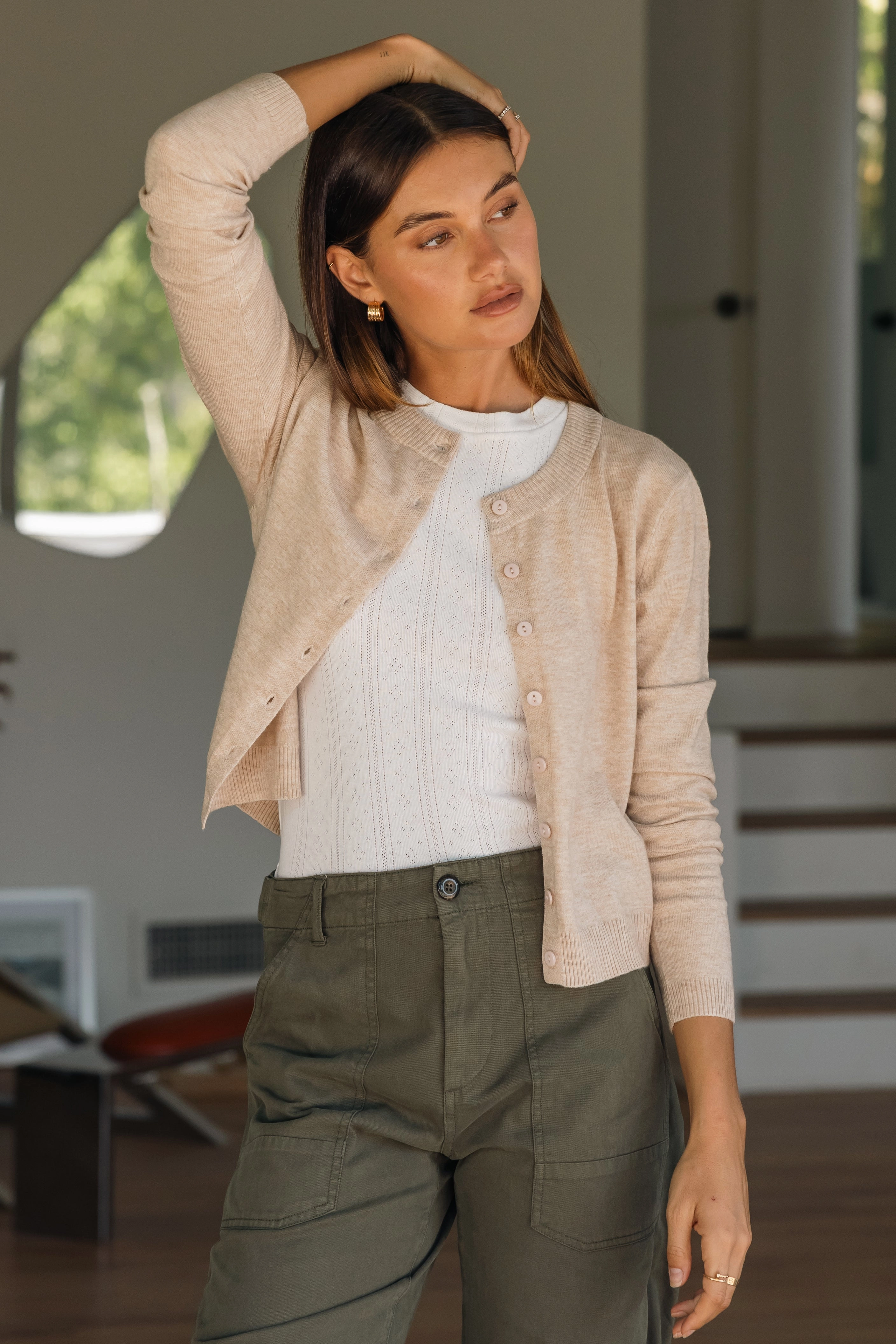 Soho Cardigan Multi Layer Weaving