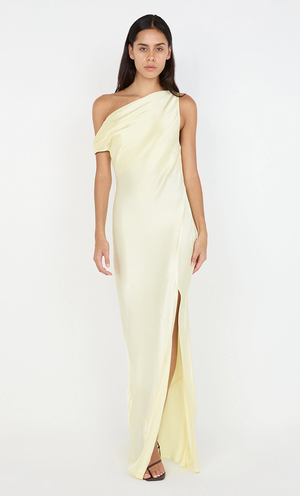 SOL ASYM DRESS - ICE YELLOW Airy Movement