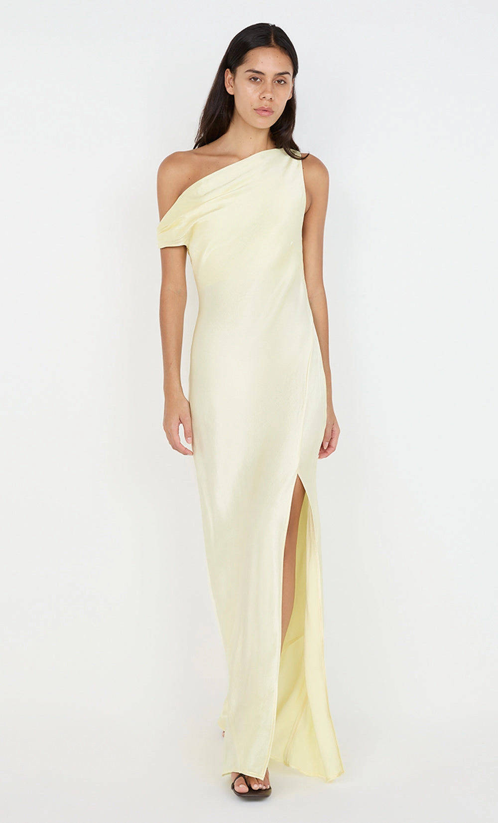 Beach Moment Bold Color SOL ASYM DRESS - ICE YELLOW