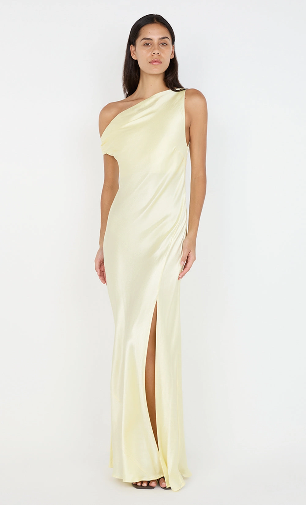 flattering appearance SOL ASYM DRESS - ICE YELLOW