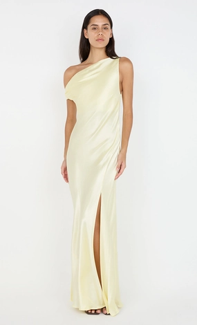 flattering appearance SOL ASYM DRESS - ICE YELLOW