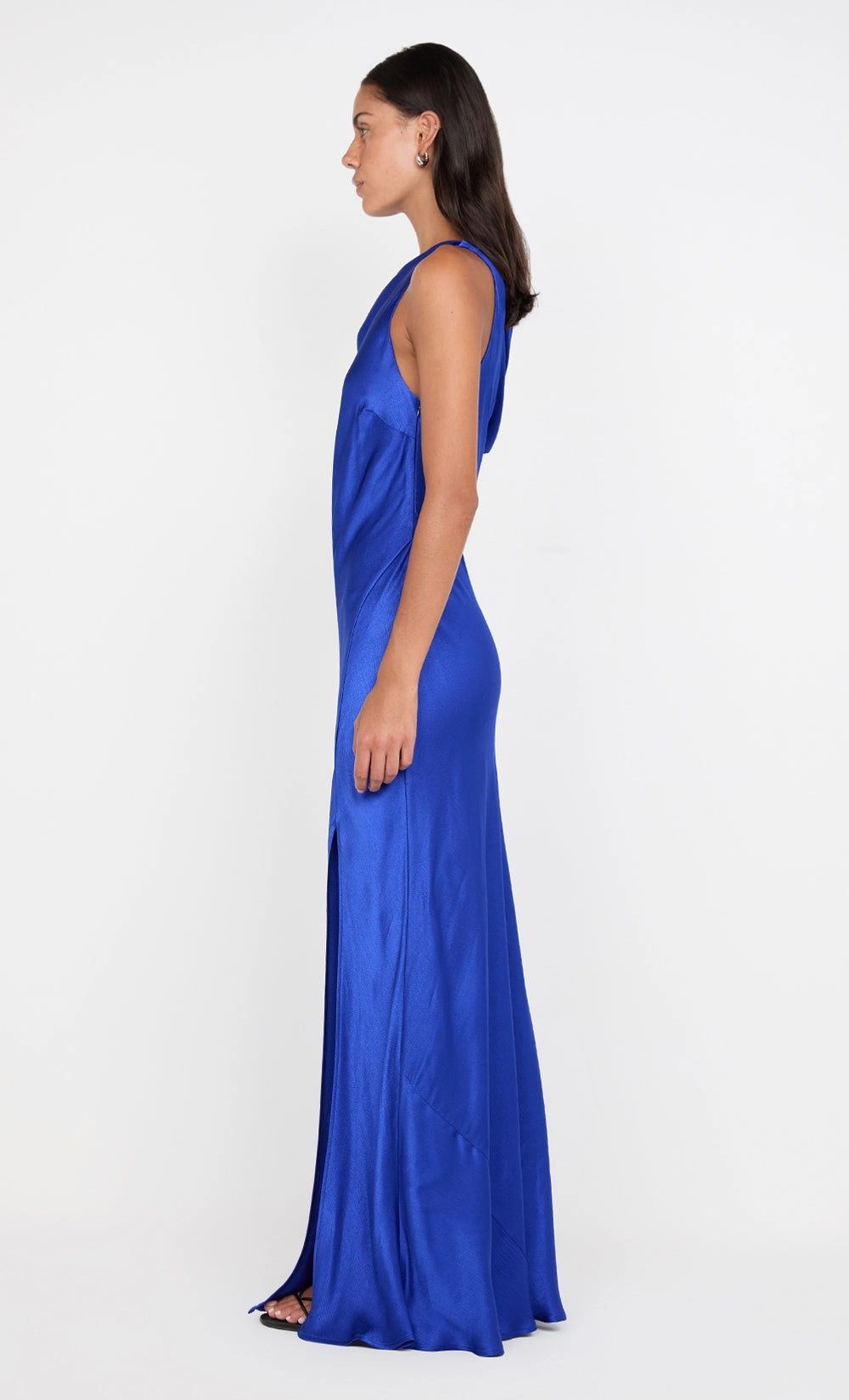 Recycled-Material Comfy Style SOL ASYM DRESS - MEDITERRANEAN BLUE