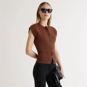 Stylish Hoodie Solea Button Knit Vest
