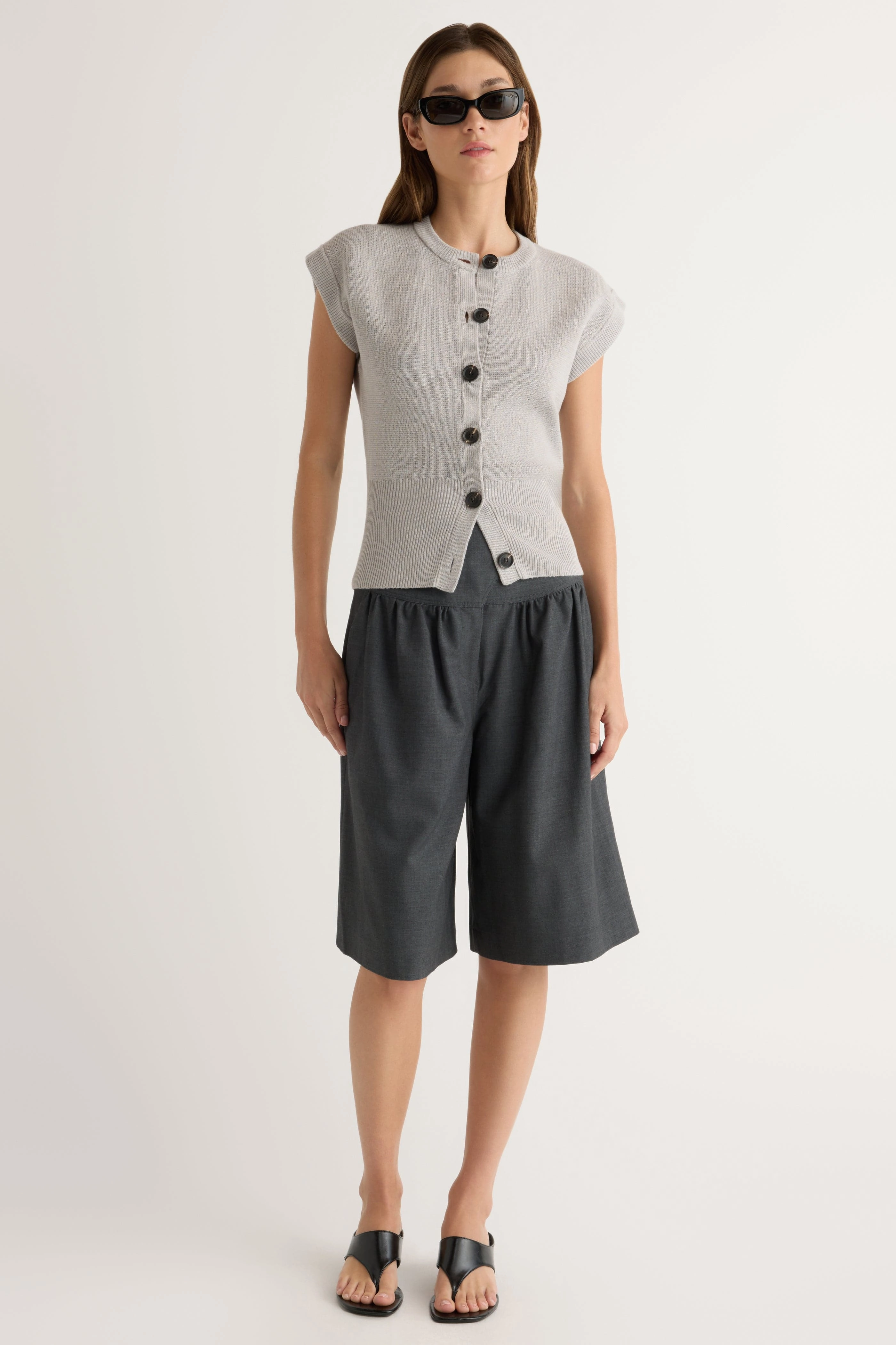 Fitted Shirt Solea Button Knit Vest