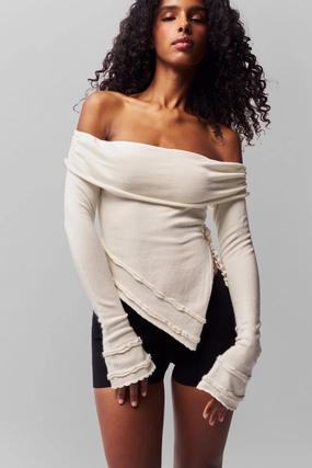 Essential Wear Soler Fold Over Knit Top
