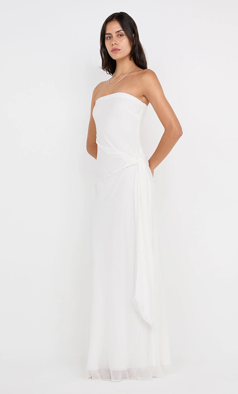 Light Weight Grace Base SONEVA STRAPLESS MAXI DRESS - IVORY