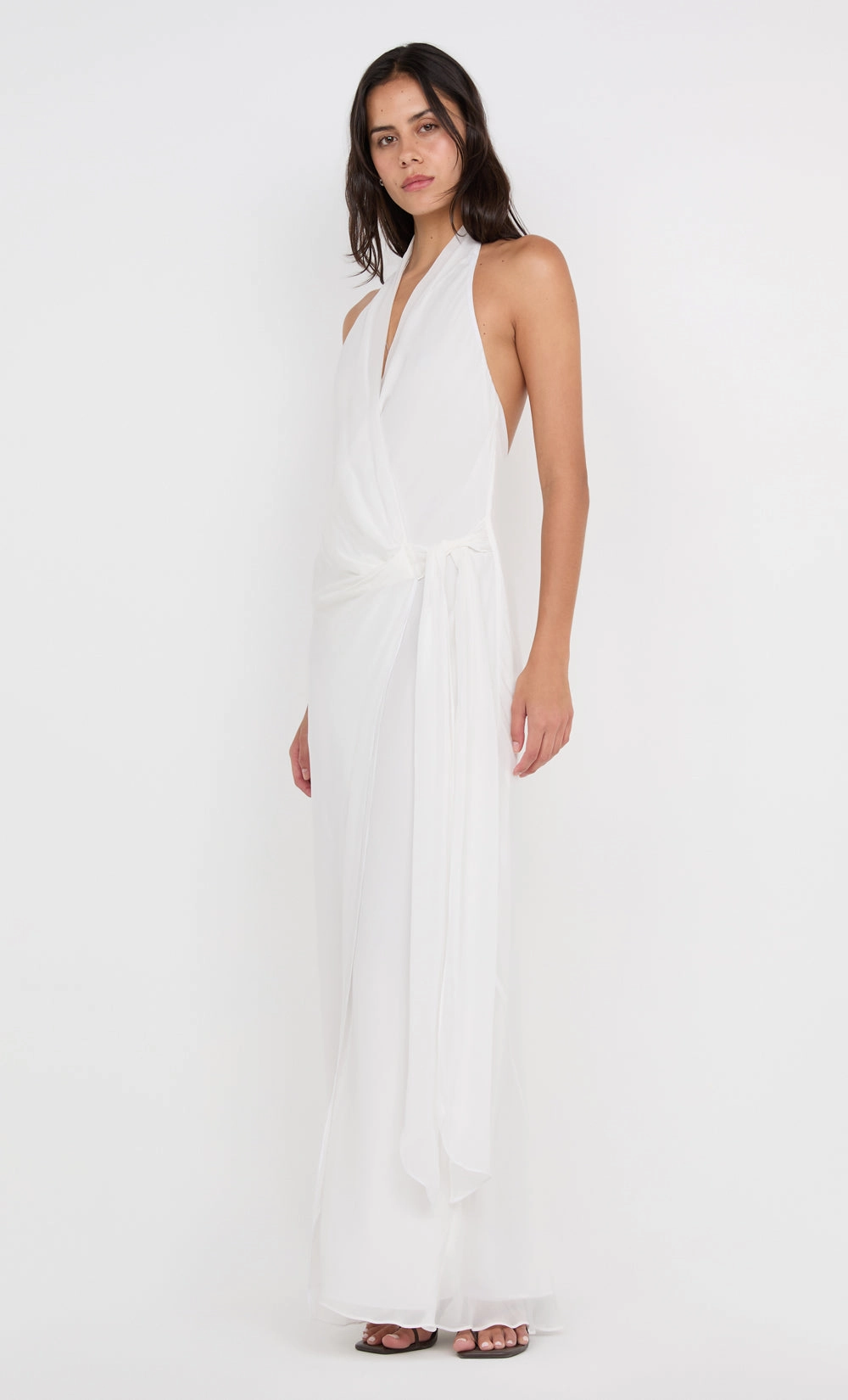 Quick Fit Fitted Neat SONEVA WRAP DRESS - IVORY