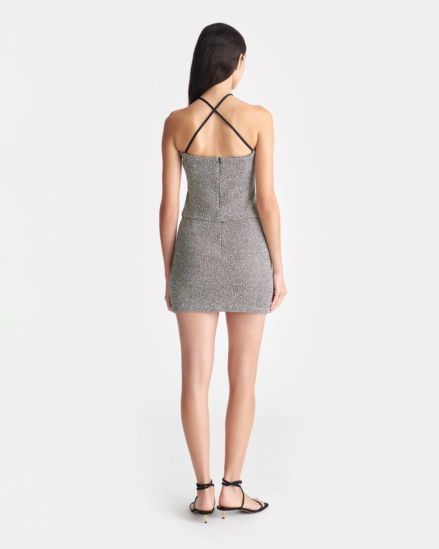 Soraia - Loopback Cotton Top - Black/Creme Mouline MultiFunctionalPockets High Visibility Trim