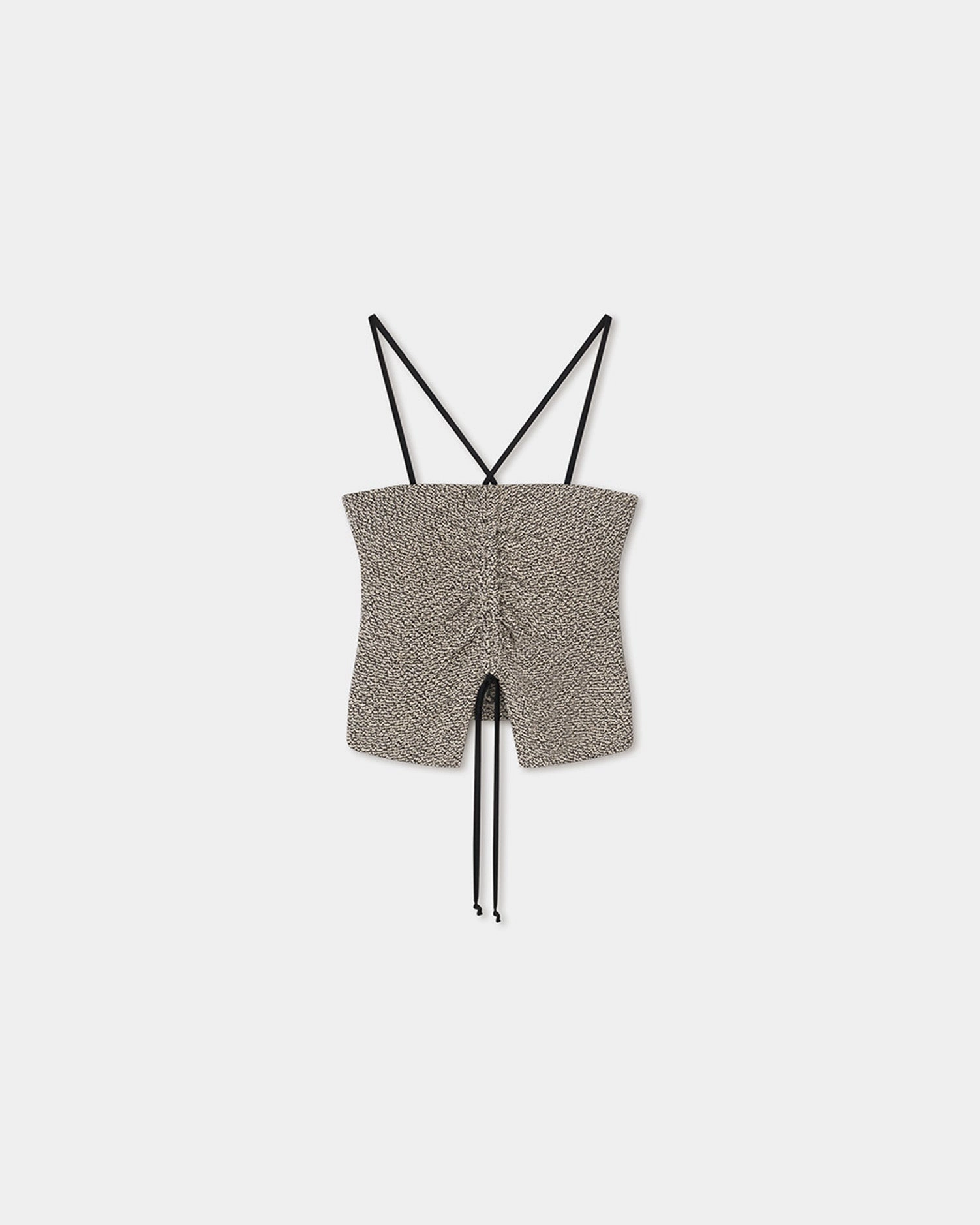 Soraia - Loopback Cotton Top - Black/Creme Mouline Classic Tank