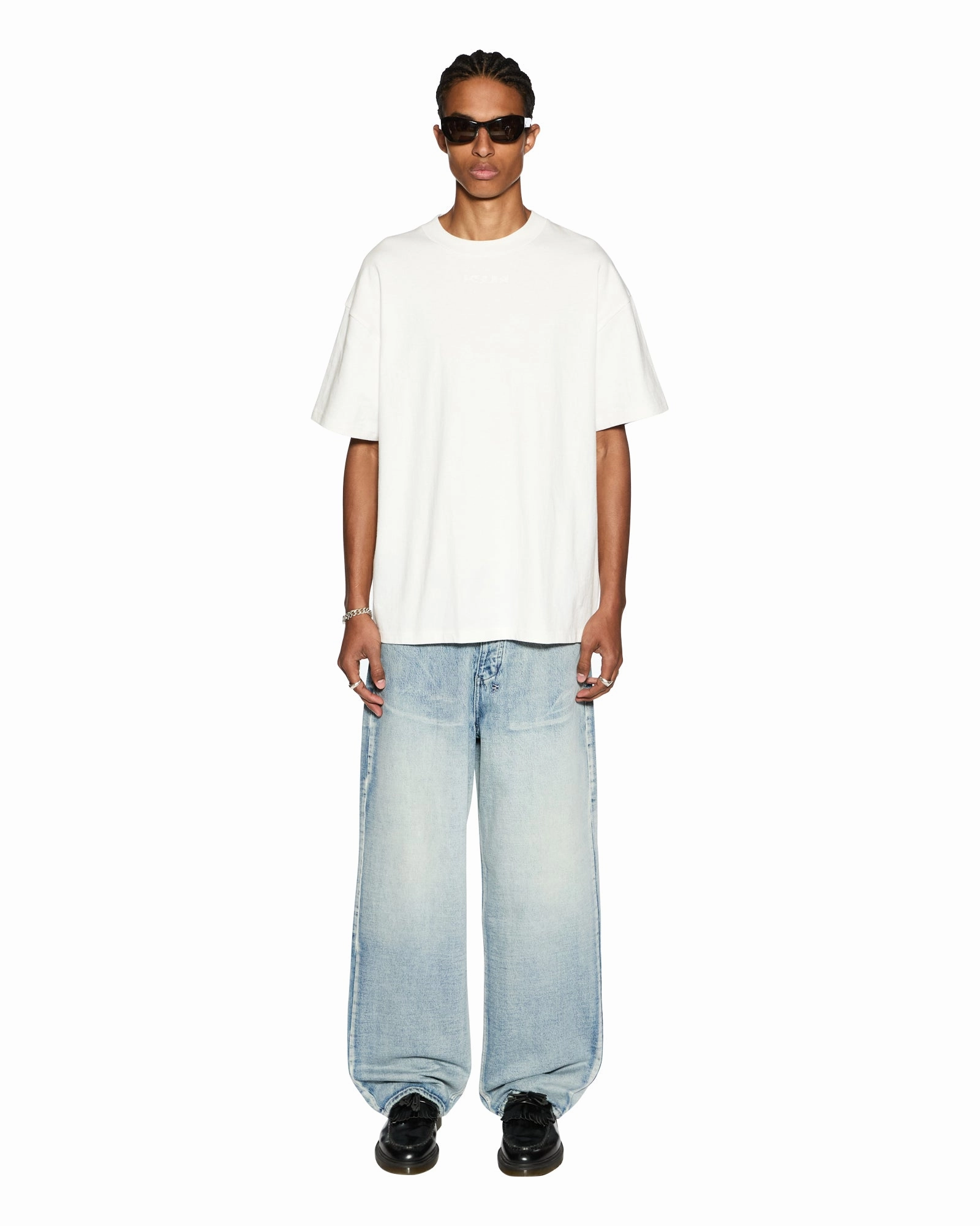 loose fitting Fun Style SOTT EKCESS SS TEE VINTAGE WHITE