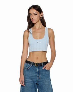 QuickPackFoldableDesign Stretchable Neckline SOTT ORIGIN CROP TANK ICE MIST