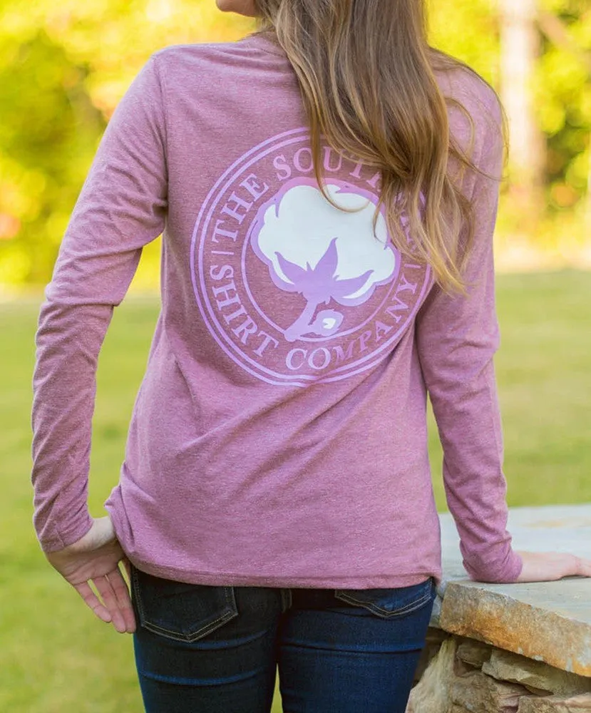 Southern Shirt Co - Heather V-Neck Long Sleeve Tee