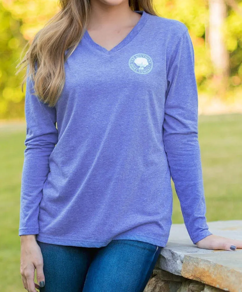 Southern Shirt Co - Heather V-Neck Long Sleeve Tee