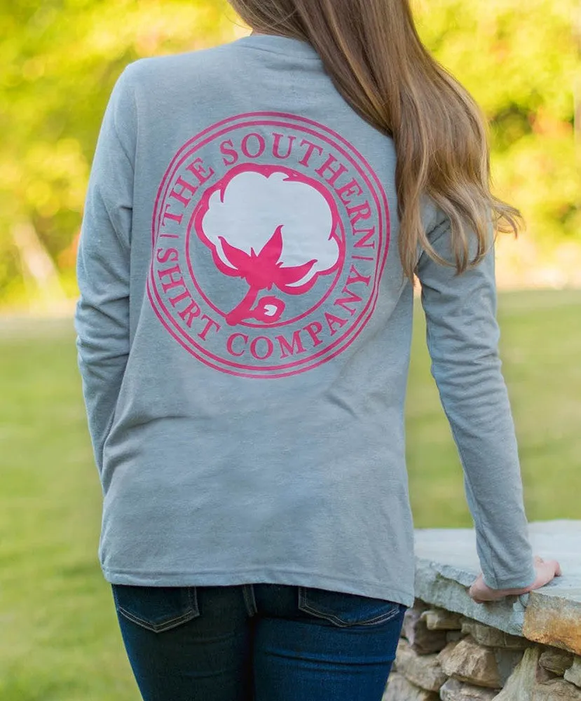 Southern Shirt Co - Heather V-Neck Long Sleeve Tee