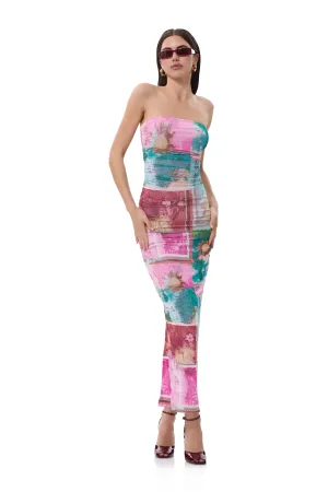Long Sleeve Soft Presence Marlo Dress - Tropic Postcard