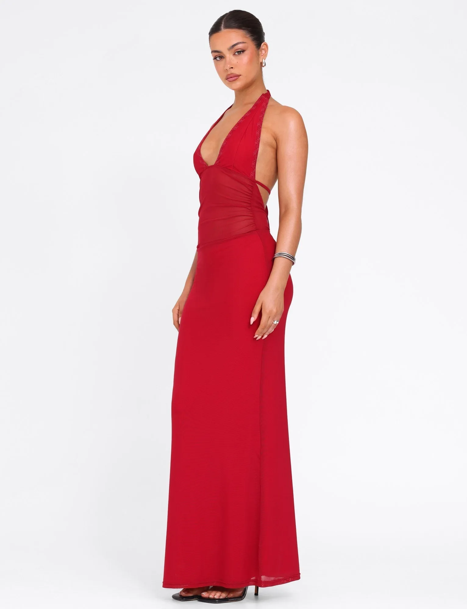Pure Fabric Joy Glow BRESILY MAXI DRESS - RED
