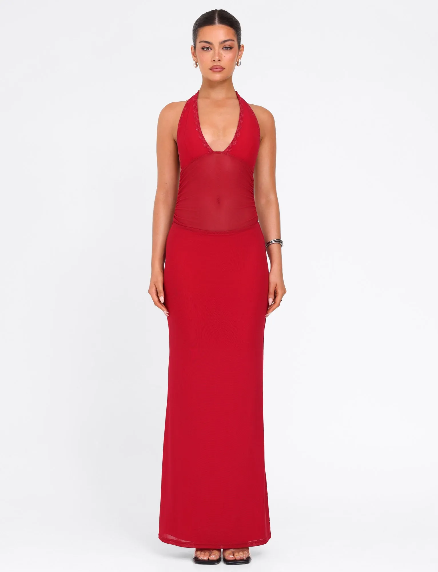 Casual Layers Effortless Layering BRESILY MAXI DRESS - RED