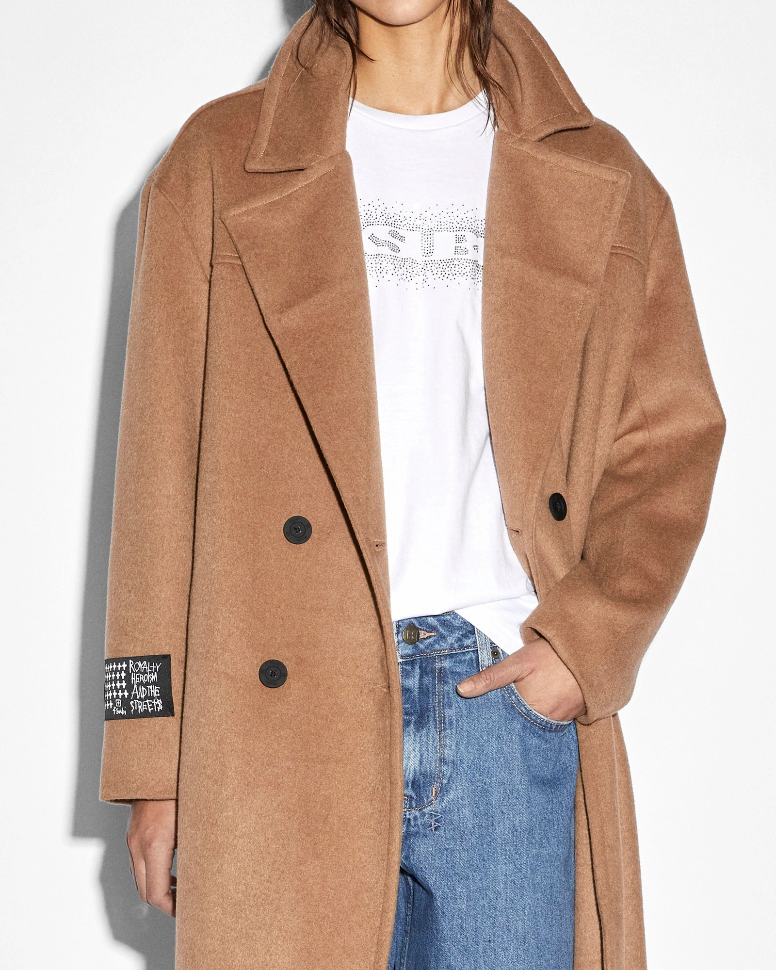 SPECTRE COAT TAN Recycled Polyester Blend