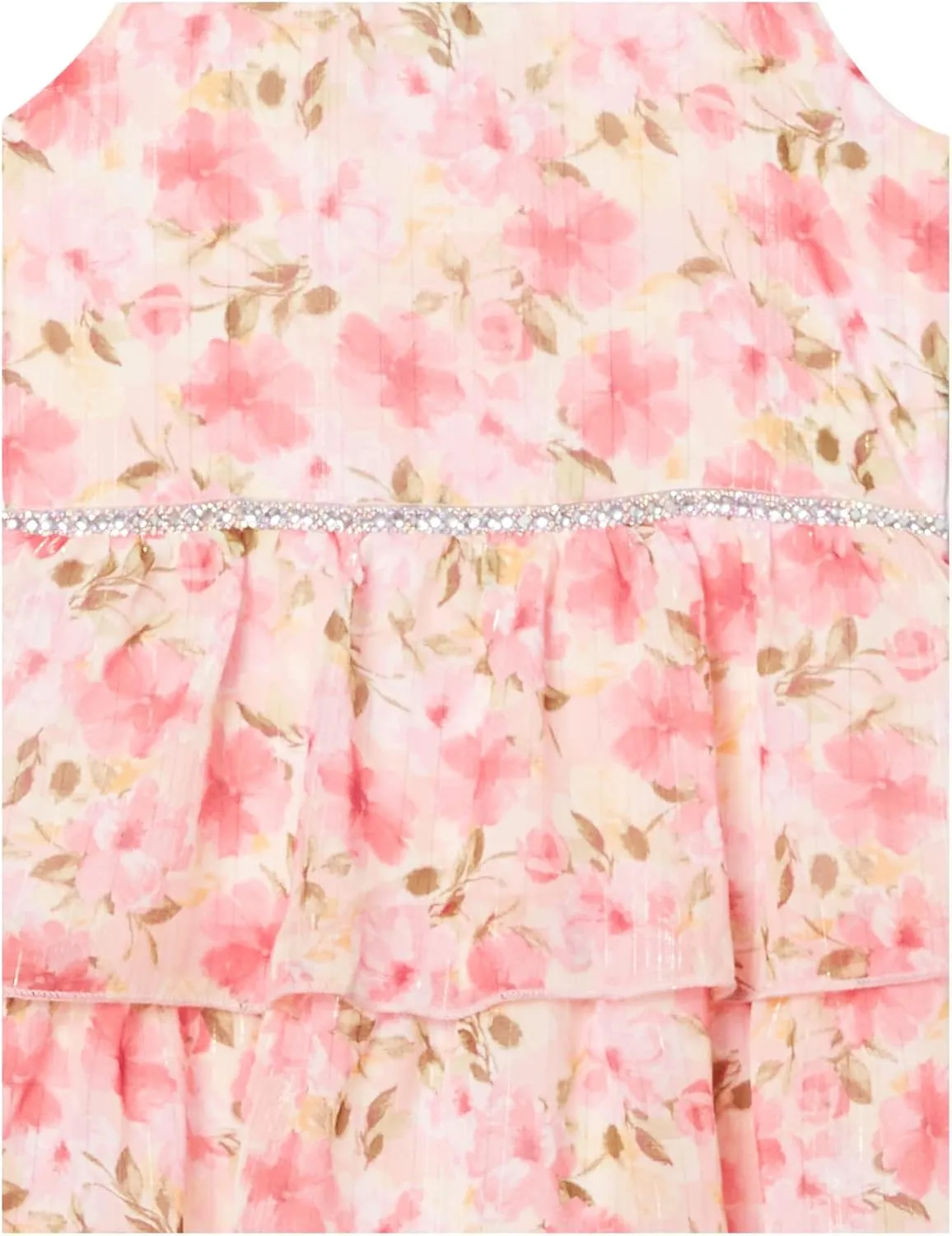 Speechless Girls' Full Length Tiered Ruffled Dress