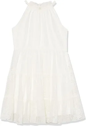 Speechless Girls' Halter Neck Fit and Flare Ruffled Party Dress