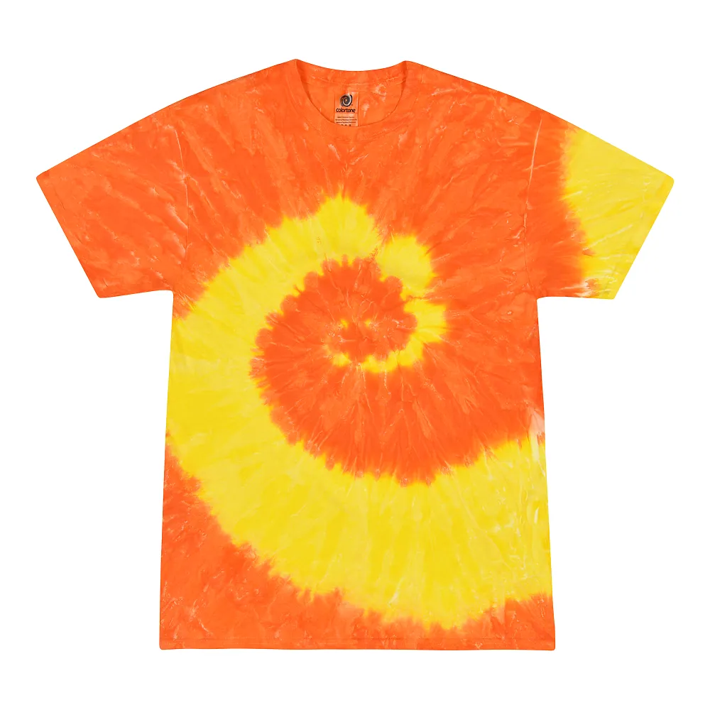 Spiral Yellow And Orange Tie Dye T-Shirt (CLEARANCE)