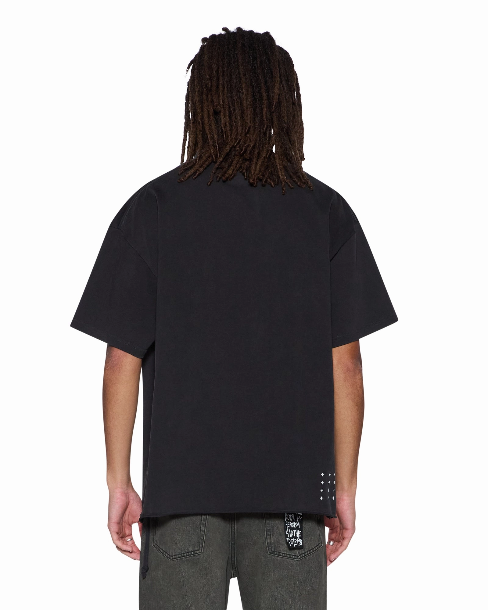 SPIRIT EKCESS SS TEE ACID BLACK Seam Free Edging Teenager fashion