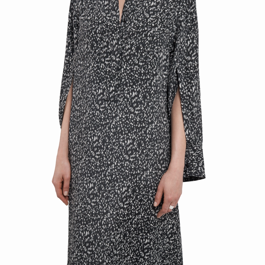 Split Sleeve Shirt Dress Comfortable Layer