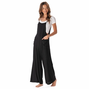 Black Rayon Nomad Jumpsuit Romantic Mood Bold Structure