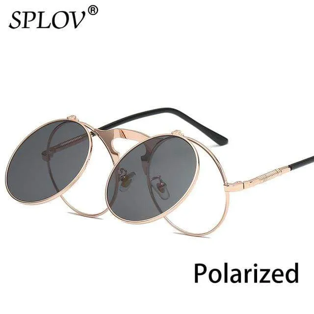 SPLOV Round Steampunk Sunglasses