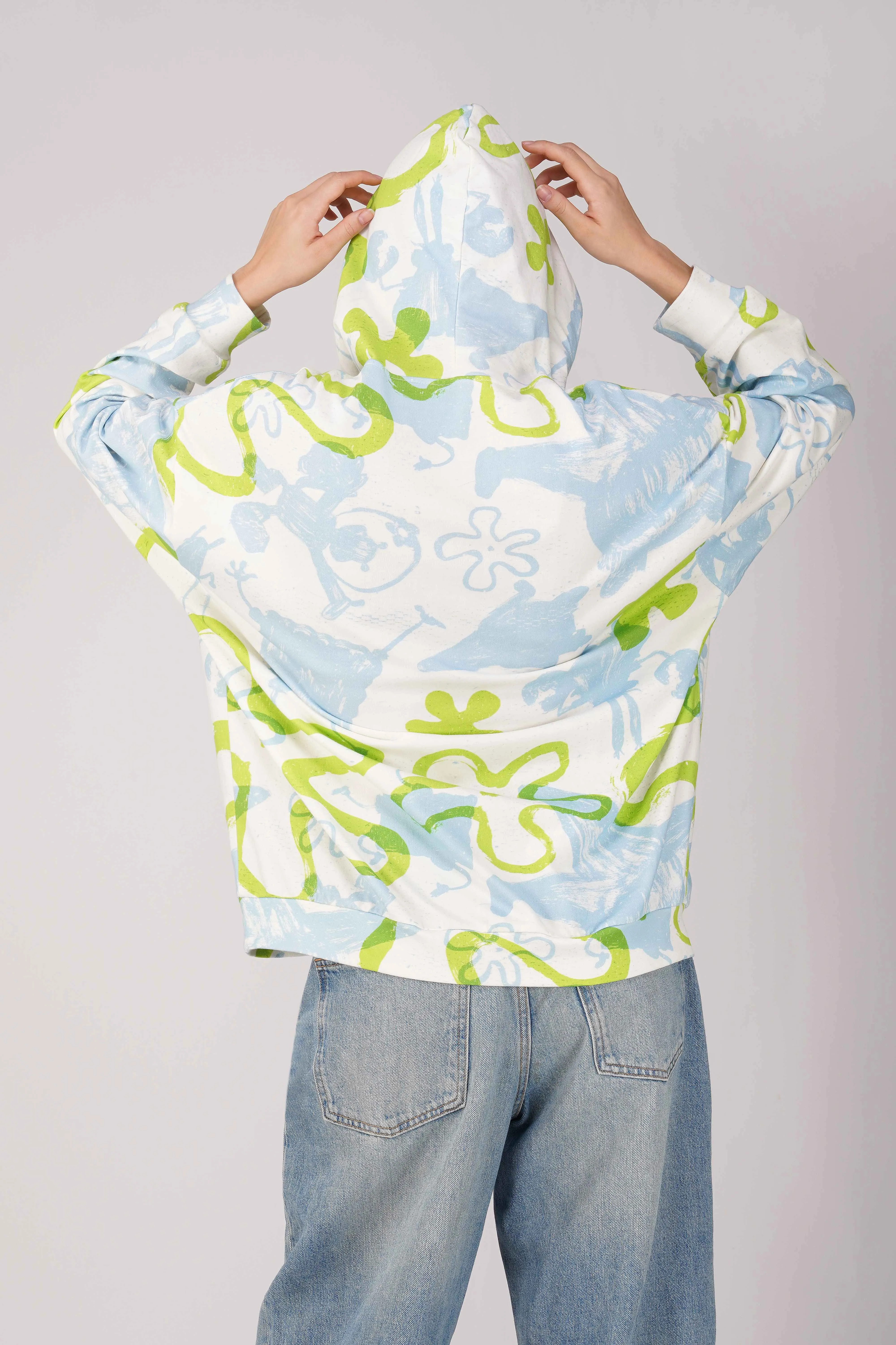 Spongebob Printed Oversized Hoodie
