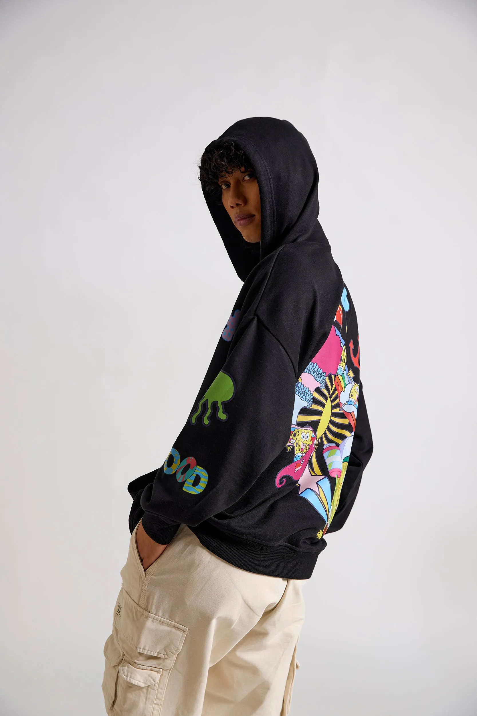 Spongebob:Good Mood Men's Oversized Hoodie