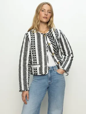 Stylish Wear Hydrostatic Rating Tested Crafted Coco Jacket Crafted Stripe