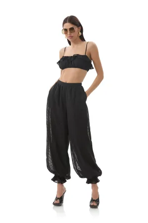 James Pant - Noir Fashionable Cut Flex Wear Design