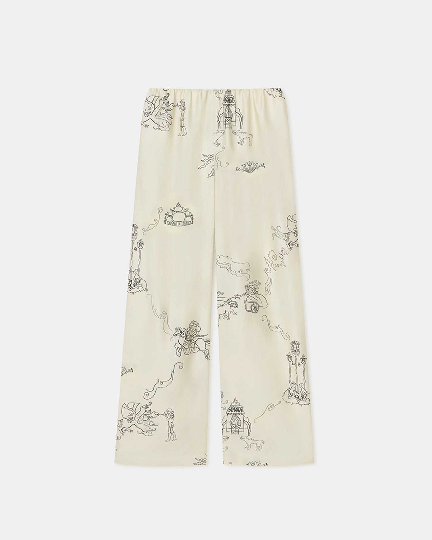 Tough Build Brenda - Printed Silk Twill Pants - Folktale