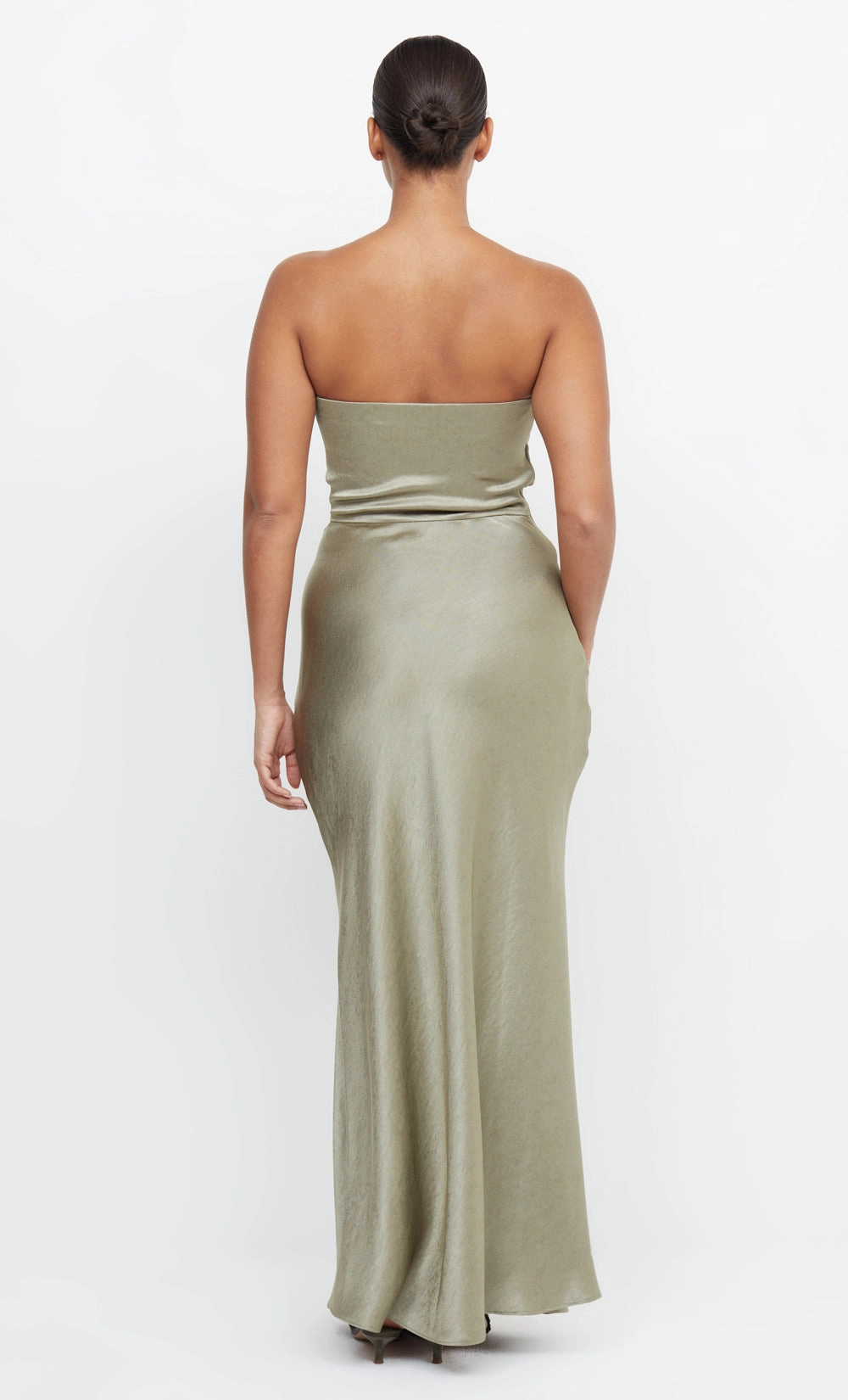 Satin-Edge THE DREAMER STRAPLESS DRESS - SAGE